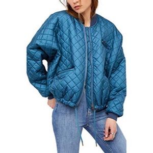 NWT Free People EASY QUILTED BOMBER